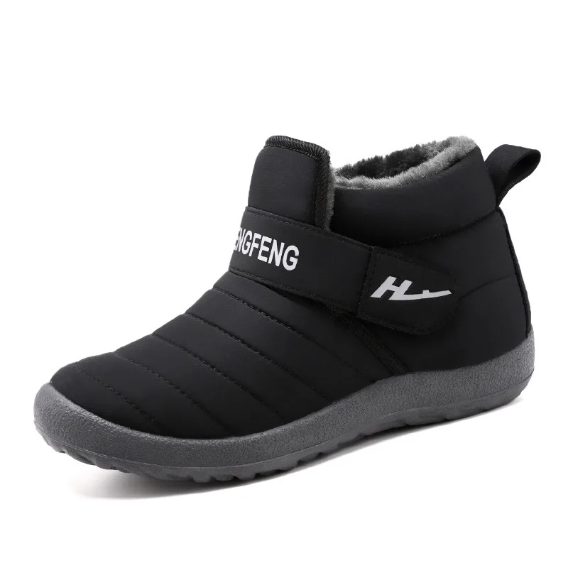 

Мужские зимние ботинки на меху, черные утепленные ботинки для пар, удобные уличные кроссовки, новинка зимнего сезона 2019