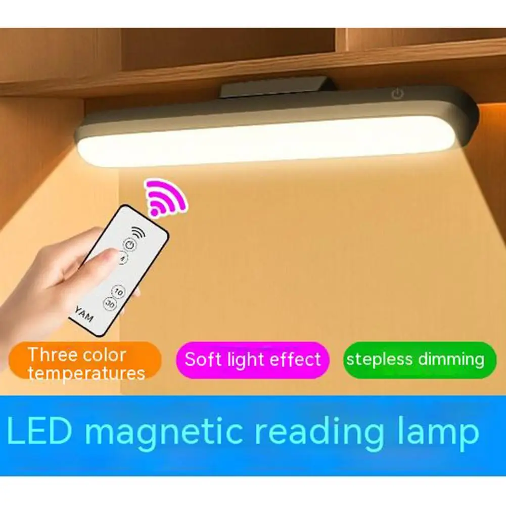 

Светодиодные лампы для чтения, аккумуляторная Настольная лампа с регулируемой яркостью и плавным затемнением, с дистанционным управлением, ночное освещение с сенсорным датчиком