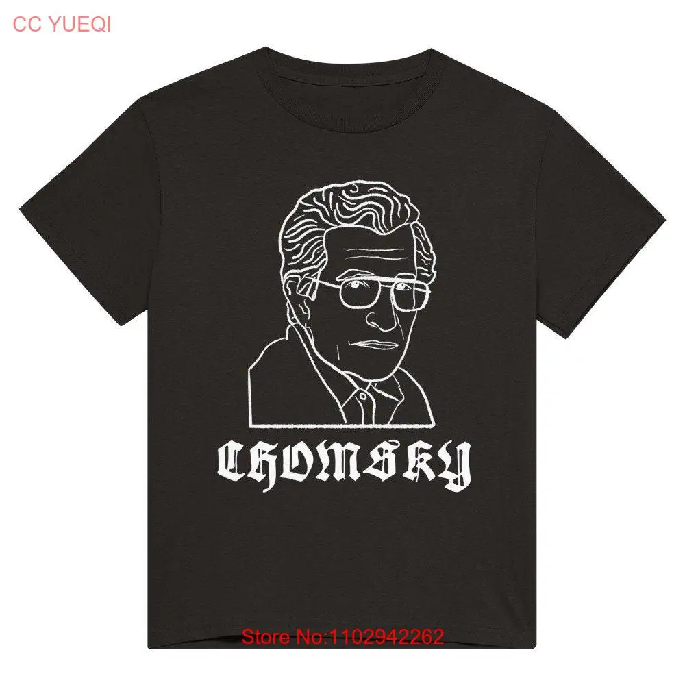 Chomsky T Shirt Noam inspired in style of 80s hardcore bands Heavyweight Crewneck long or short sleeves