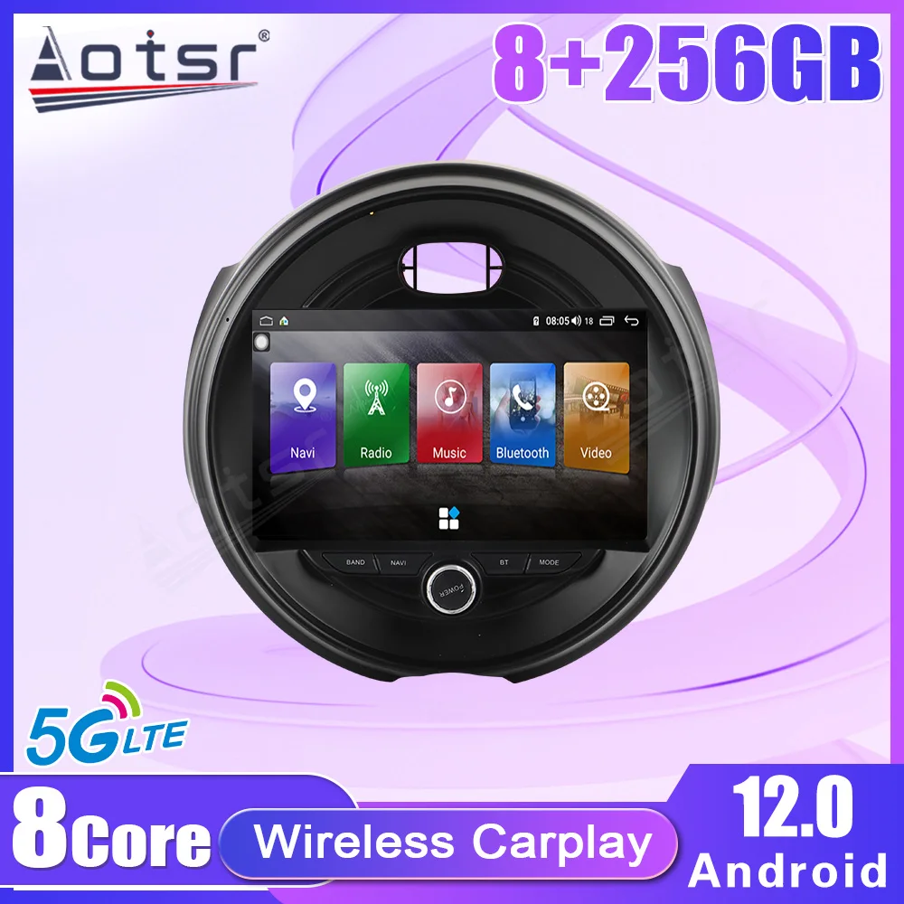 

8+256GB Android Car Multimedia Player Stereo For BMW Mini Cooper F55 F56 F57 2015 2016 2017 2018 2019 GPS Navi Record Head Unit