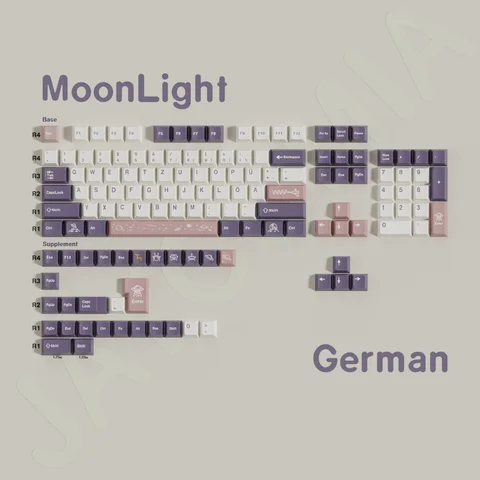 Jaycomia фиолетовые колпачки для клавиш Cherry Dye Sub ISO ANSI