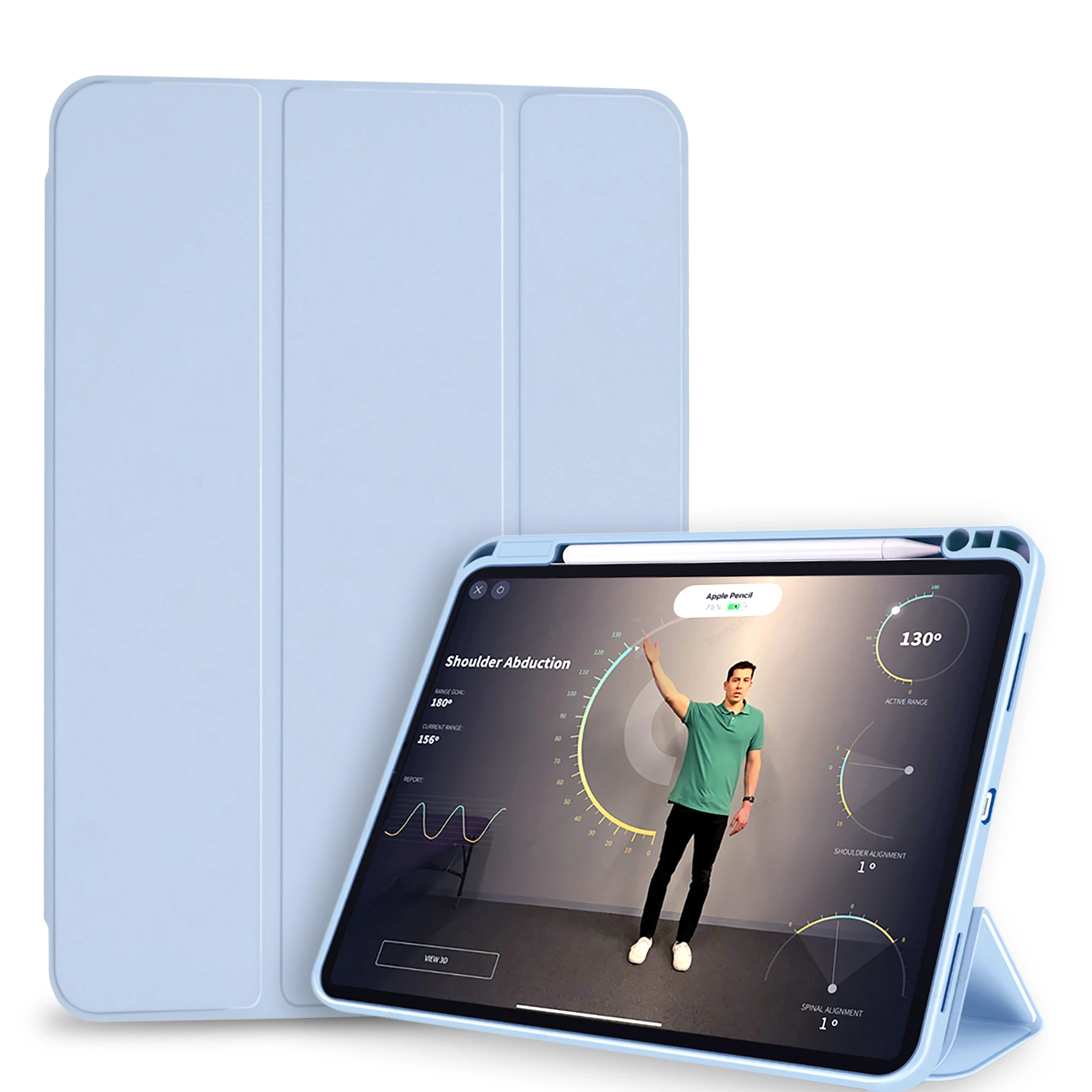 

For iPad Pencil Cases Funda iPad Pro 12.9 Case 2021 iPad Mini 6 Case 2020 iPad Air 4 Case 10th Gen 2022 M2 iPad Pro 11 3rd Cover
