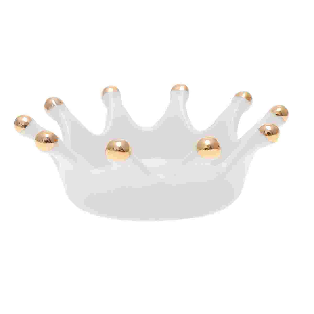 

Nail Palette Dappen Dish Paint Art Shape Bowl Nails Acrylic Rack Storage Pen Polish Crown Mix Display Ceramic Palettes Tray