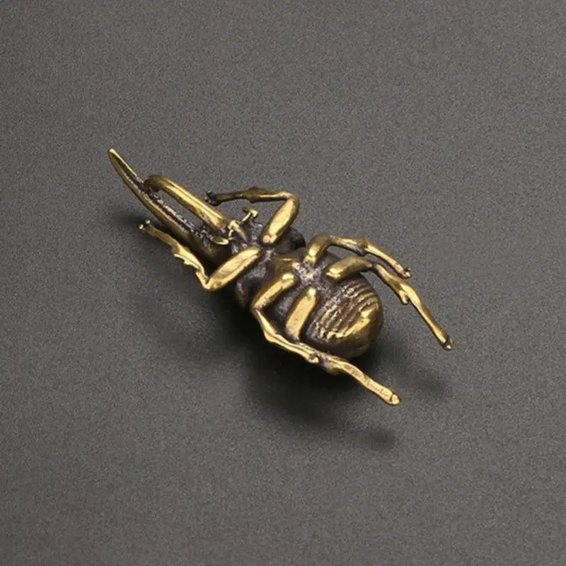 Латунная Статуэтка жука статуэтка животного поделки игрушки Художественная