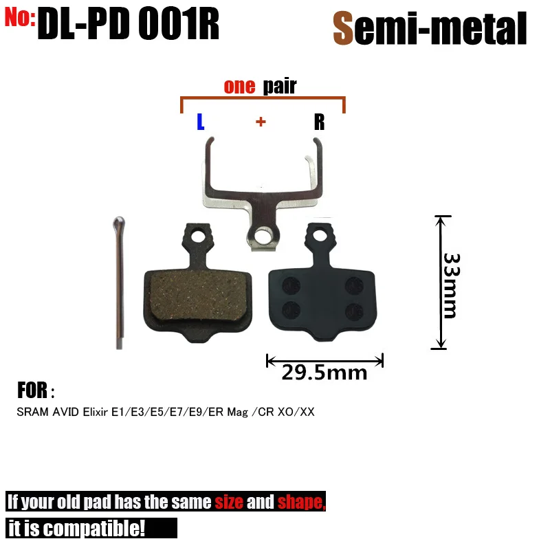 DELT 4 пары велосипедных дисковых тормозных колодок для SRAM AVID Elixir E1/E3/E5/E7/E9/ER Mag CR XO XX