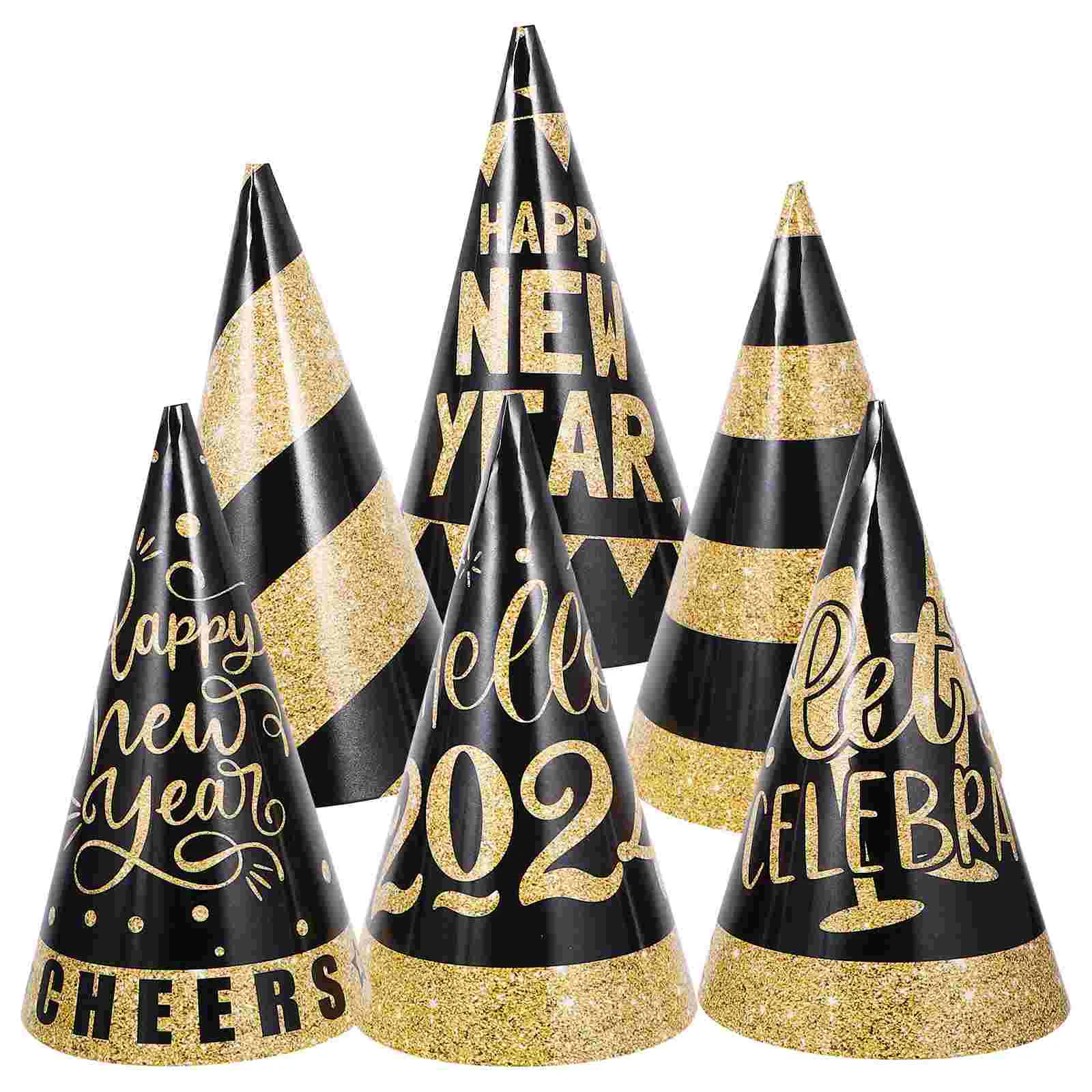 2024 Новогодние шапки Ежедневник вечеринки Черное золото Бумажное фото (Новый тип