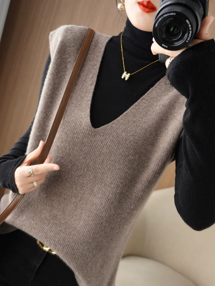 Женский трикотажный жилет из мериноса