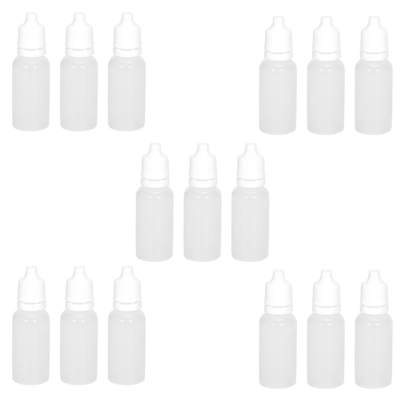 

500PCS 15Ml Empty Plastic Squeezable Dropper Bottles Eye Liquid Dropper Refillable Bottles