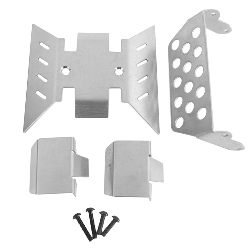 

4PCS Stainless Steel Axle Protector Chassis Armor Skid Plate for RC Crawler Axial SCX10 III AXI03007 Upgrade Parts