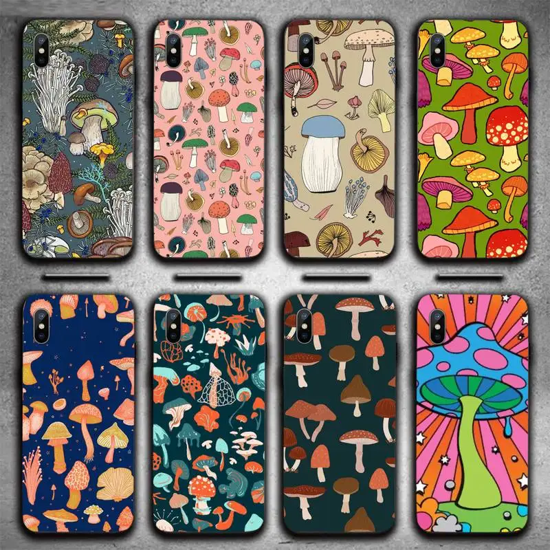 

Plant cartoon Mushroom Food Phone Case For iphone 12 11 13 7 8 6 s plus x xs xr pro max mini