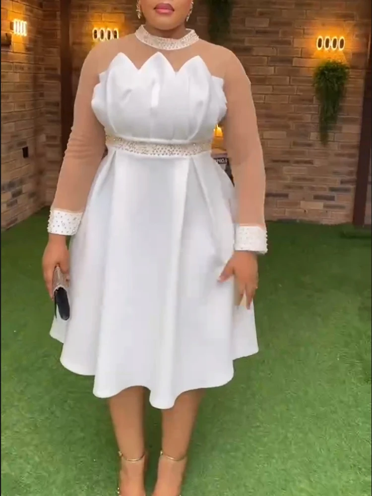 Элегантные вечерние платья с бисером для женщин, привлекательное асимметричное облегающее вечернее платье с разрезом для женщин, длинное Африканское платье Элегантные вечерние платья с бисером для женщин, привлекательное асимметричное облегающее вечернее платье с разрезом для женщин, длинное Африканское платье