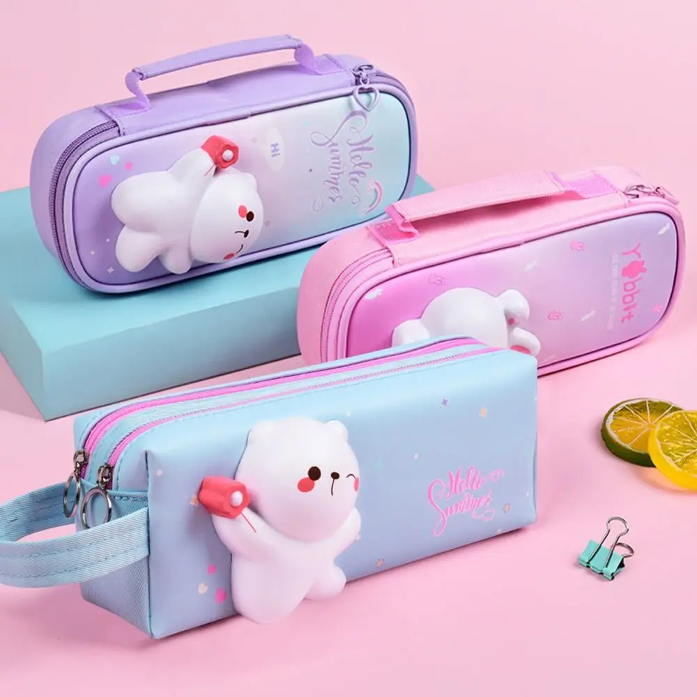 

Cute Cartoon Decompression Pencil Case Large Capacity Multi-function Stationery Storage Box Portable Pencil Case School Supplies