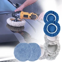8pcs 9 10 inch car microfiber polisher pad wash buffer waxing sleeve bonnet polishing hood for house auto cleaning accessories