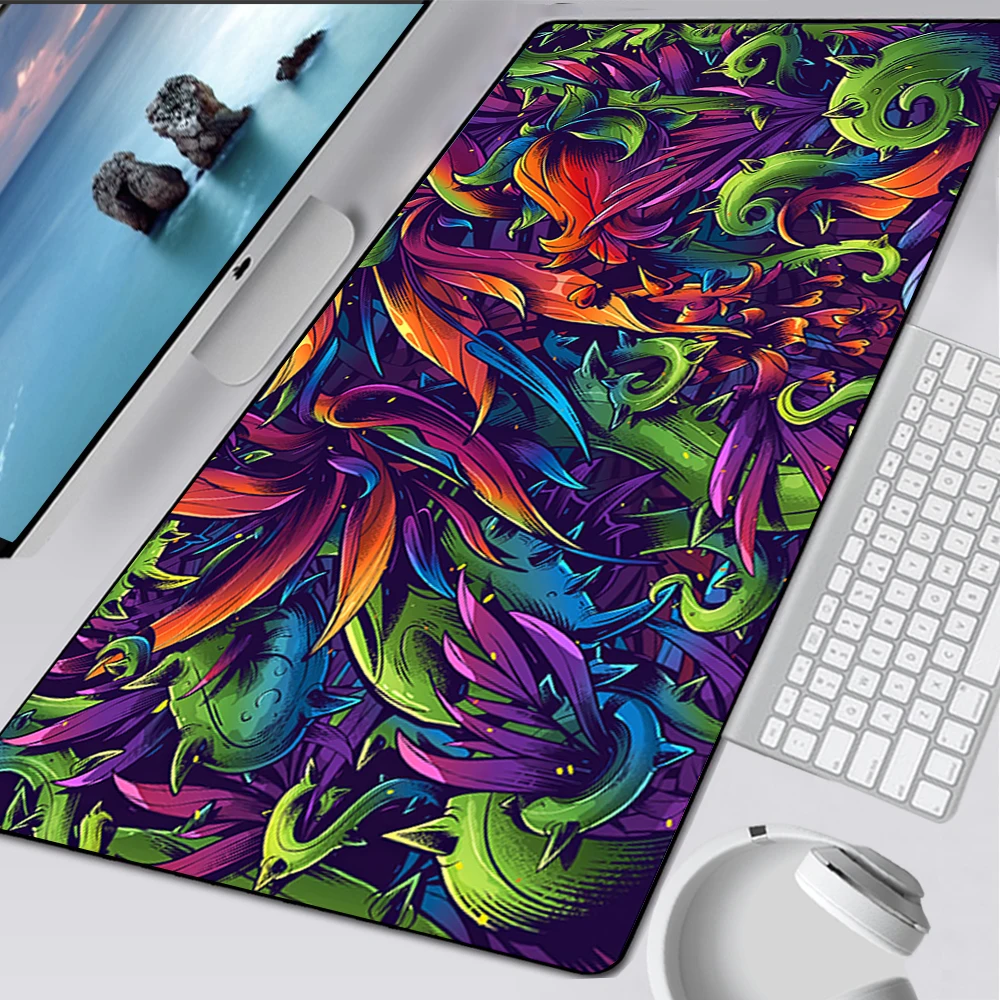 

Flowers Pattern Large Gaming Mouse Pad Computer Mousepad PC Gamer Mouse Mat Laptop Mausepad Mouse Carpet Keyboard Mat Desk Pad