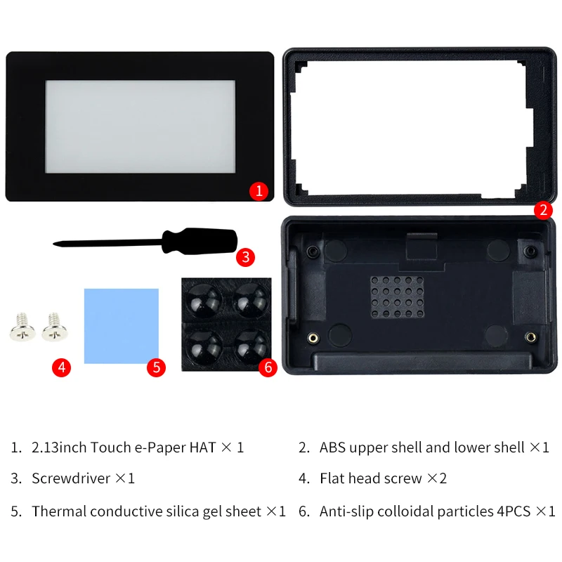2 13-дюймовый сенсорный экран SPI E-Paper Paper E-Ink Display 250×122 Модуль HAT Стартовый комплект