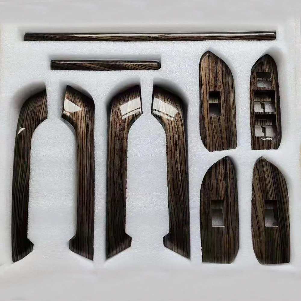 

Модифицированная дверная ручка из персикового дерева, декоративная стеклянная кнопка переключателя для замены для Toyota Land Cruiser Prado 150