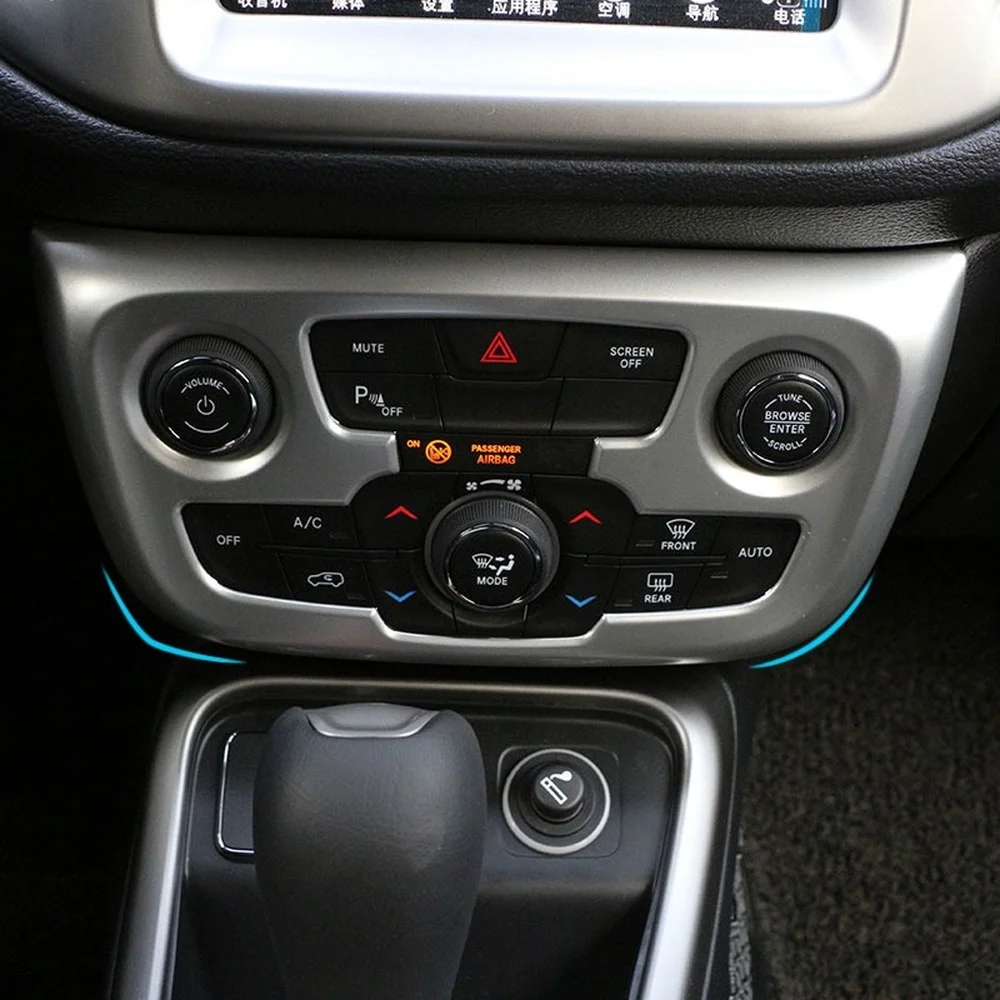 

Автомобильная наклейка Carmilla с кнопкой управления кондиционированием воздуха, защитная наклейка с кнопкой звука для Jeeep Compass 2017-2019, аксессуа...