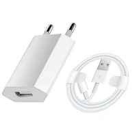 eu plug usb charger for apple iphone 13 12 11 pro 8 7 6 6s plus ipad air mini usb charging cable travel charger adapter