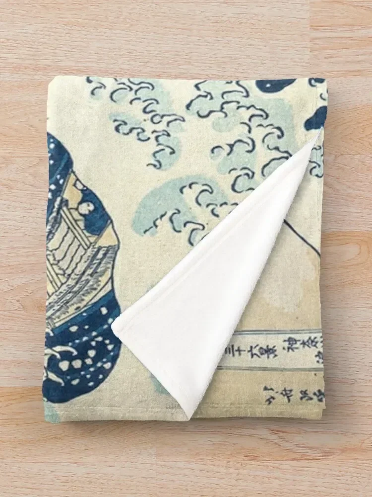 The Great Waveoff Kanagawa от японского художника Hokusai плед одеяло декоративный диван