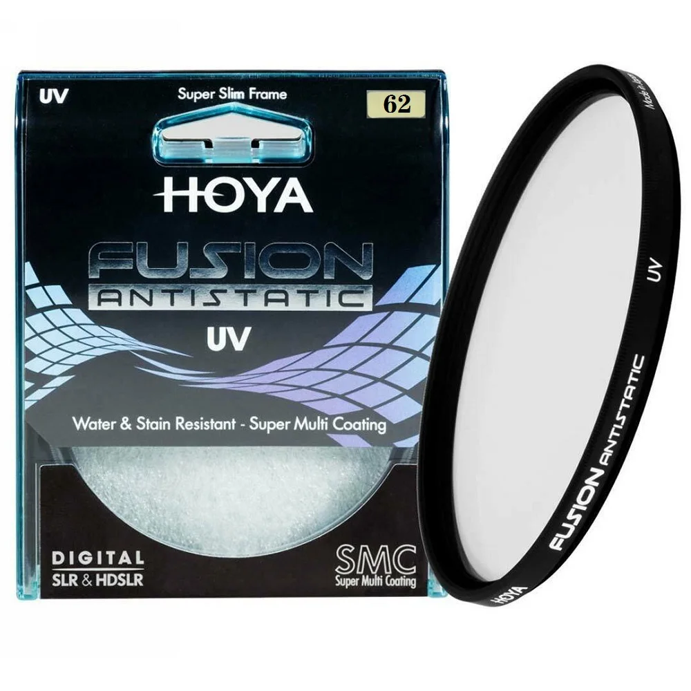 

HOYA 62mm FUSION ANTISTATIC UV Super Multi Coating Filter Genuine For SLR Camera Protection Lens