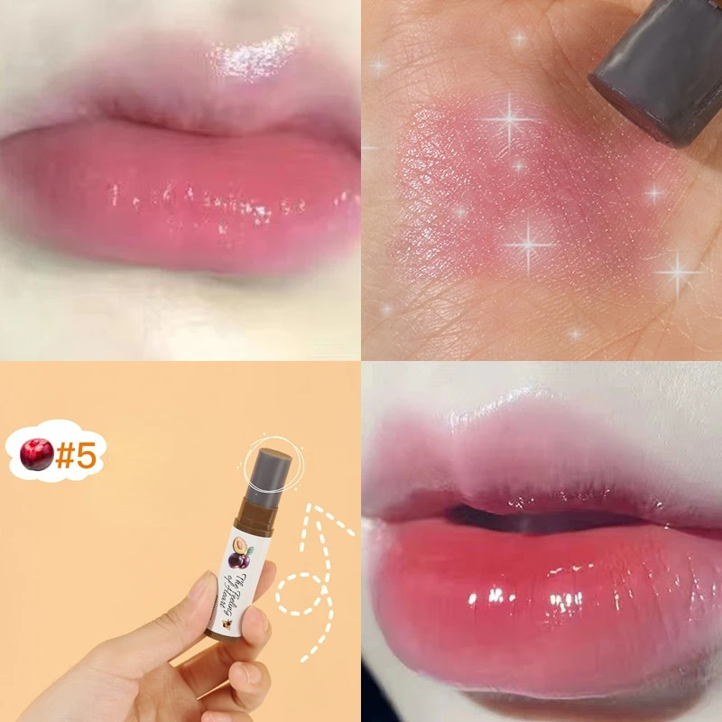 

VE Fruity Lip Balm Moisturizing Nourishing Gloss Natural Temperature Change Color Lipstick Cheap Makeup Cosmetics Waterproof