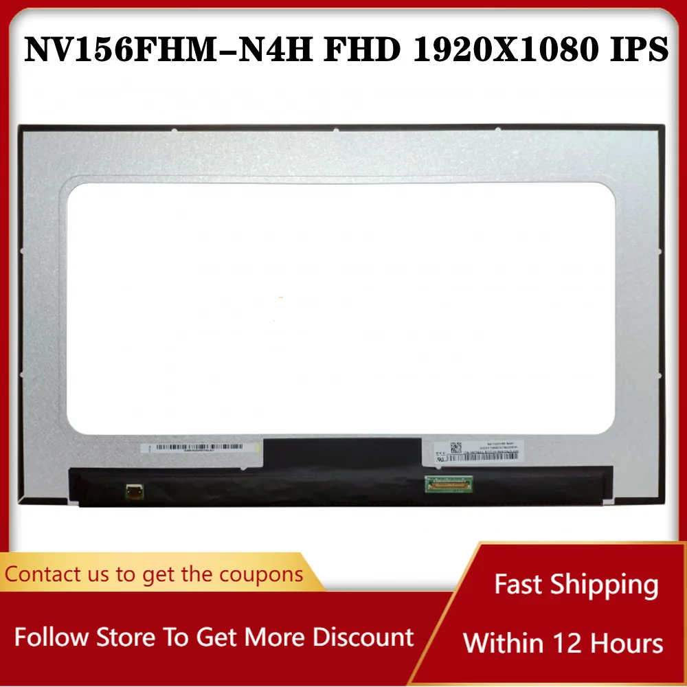15.6 Inch NV156FHM N4H BOE0869 Fit NV156FHM-N4H LCD Screen FHD 1920X1080 IPS eDP 30Pins Laptop Replacement Display Panel