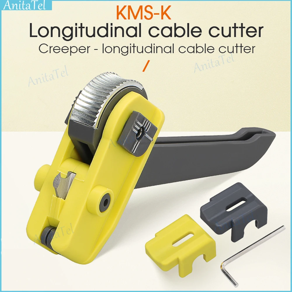 High Quality FTTH Fiber Optic Tool Longitudinal Stripper KMS-K Cable Jacket Slitter Cable Sheath Cutter Free Shipping