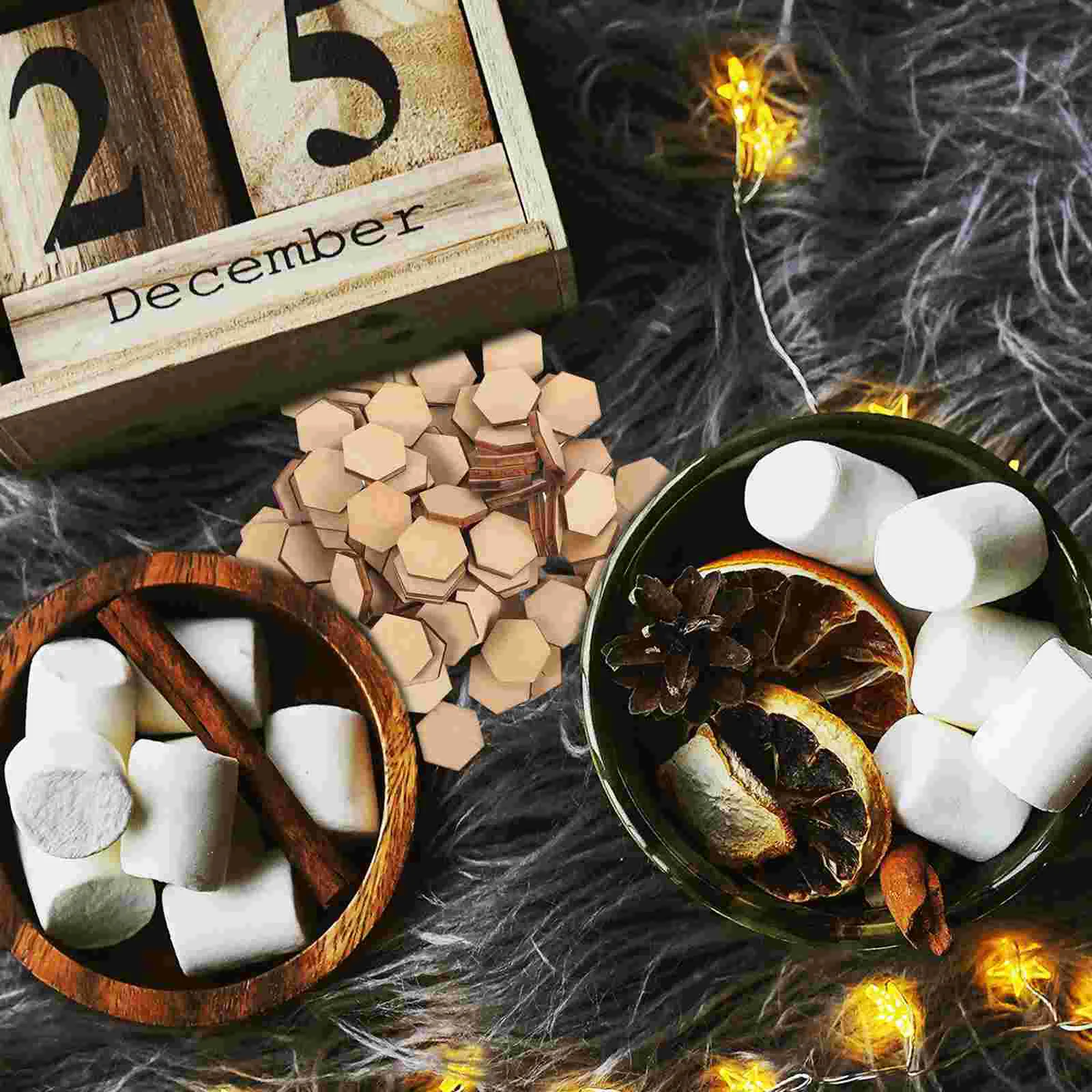 200 шт. рождественские украшения орнамент деревянные подвесные формы DIY ремесла