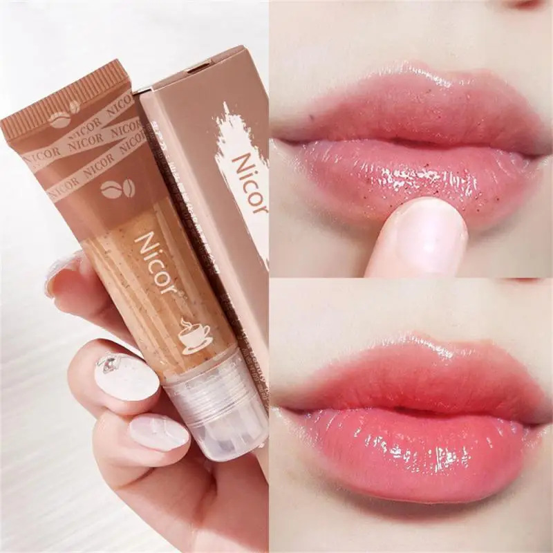 

1pc Coffee Lip Scrub Moisturizing Lip Balm Exfoliating Repair Chapped Lips Fades Lip Wrinkles Improve Dullness Lip Care Tool