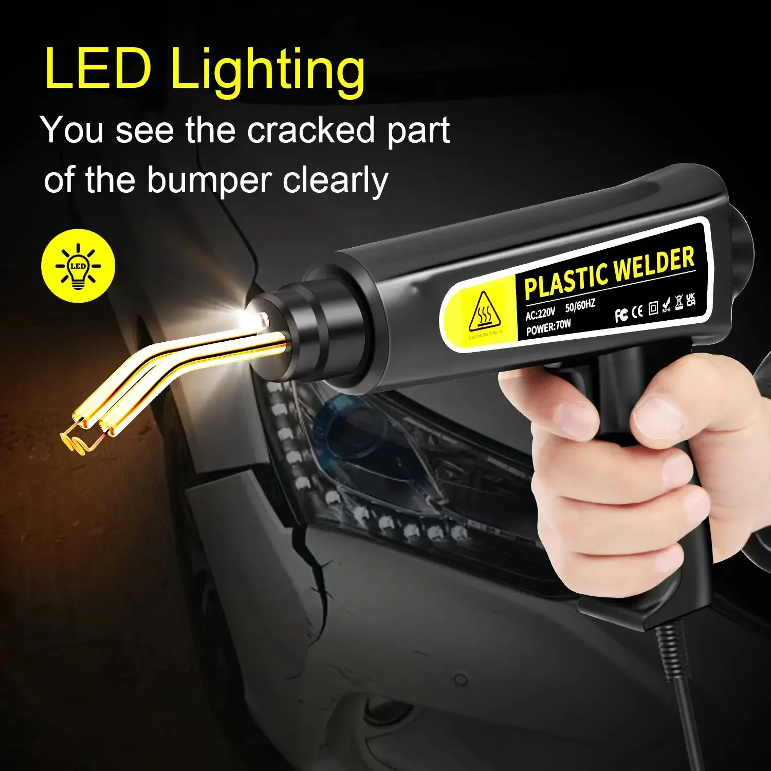 Новый Термопистолет Пластиковый Сварочный Аппарат Автомобильный Бампер Ножны