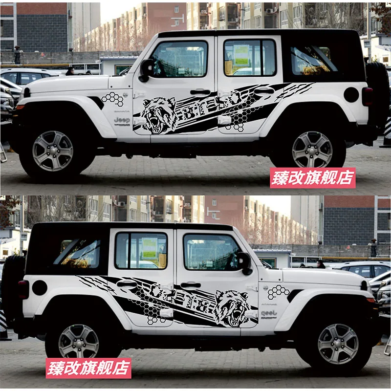 

Новые Пользовательские Автомобильные наклейки для JEEP Wrangler, индивидуальные декоративные аксессуары для фотопленки