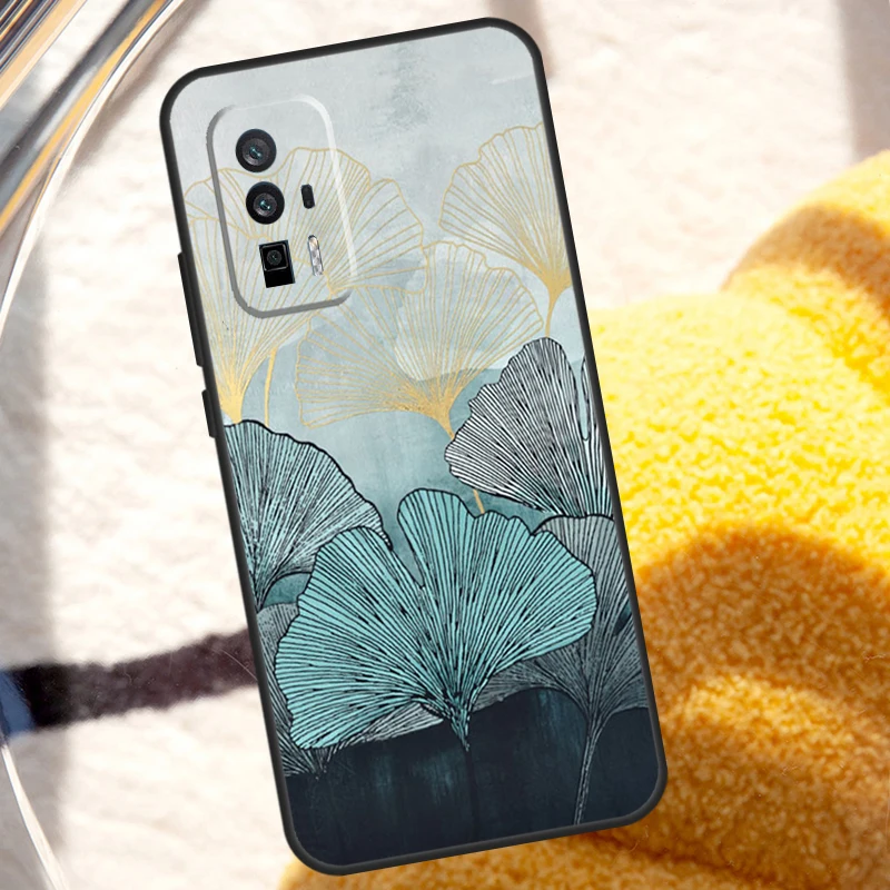 Роскошный чехол с листьями Ginkgo для Xiaomi 14 Ultra 12 13 Lite 11T 12T 13T Pro POCO X6 X3 X4 X5 M5s M6 F3 F5