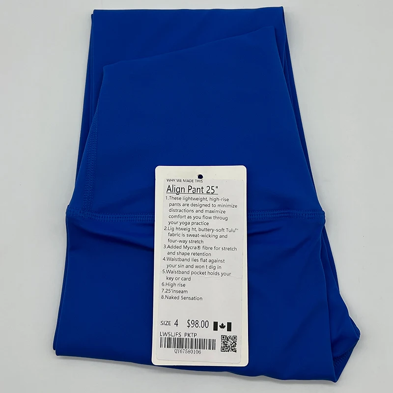 Luluwomen sports yoga pants fitness running women's tight-fitting high-waist leggings breathable hidden pocket yoga pants