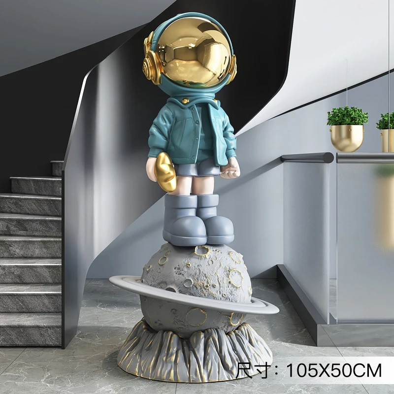 Светящаяся статуя космонавта из смолы Coral