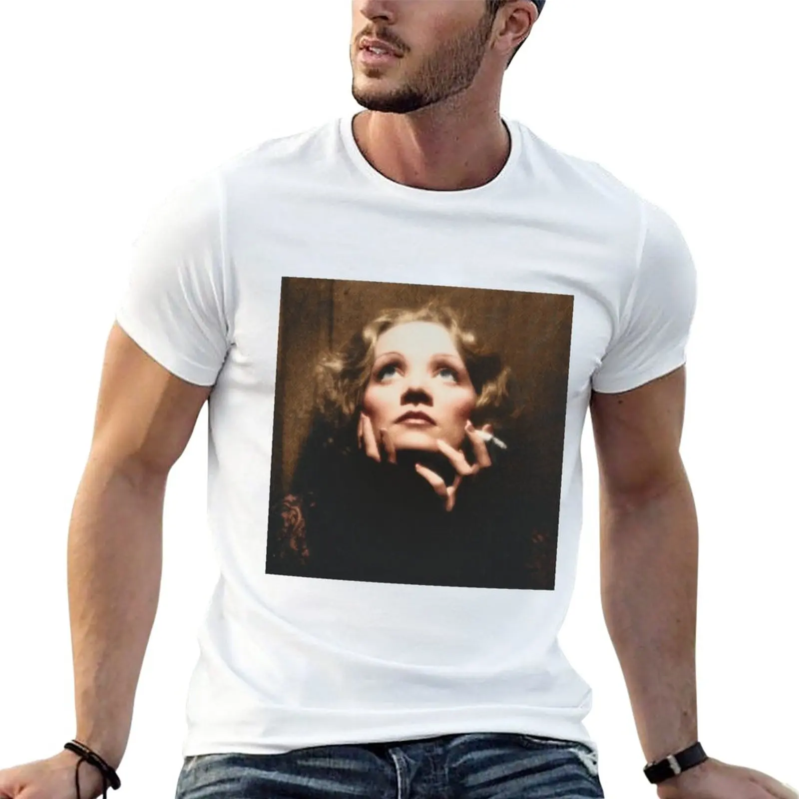 Новая цветная футболка Marlene Dietrich графическая черная белая для мальчиков Мужская