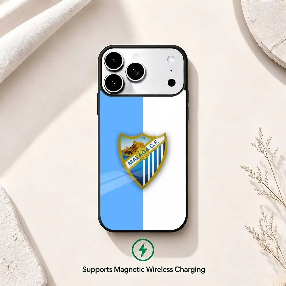 Фото Чехол для телефона Football Club M-Malaga C.F. для iPhone 17, 16, 15, 14, 13, 12, 11 Plus, Pro с поддержкой магнитной беспроводной зарядки №3