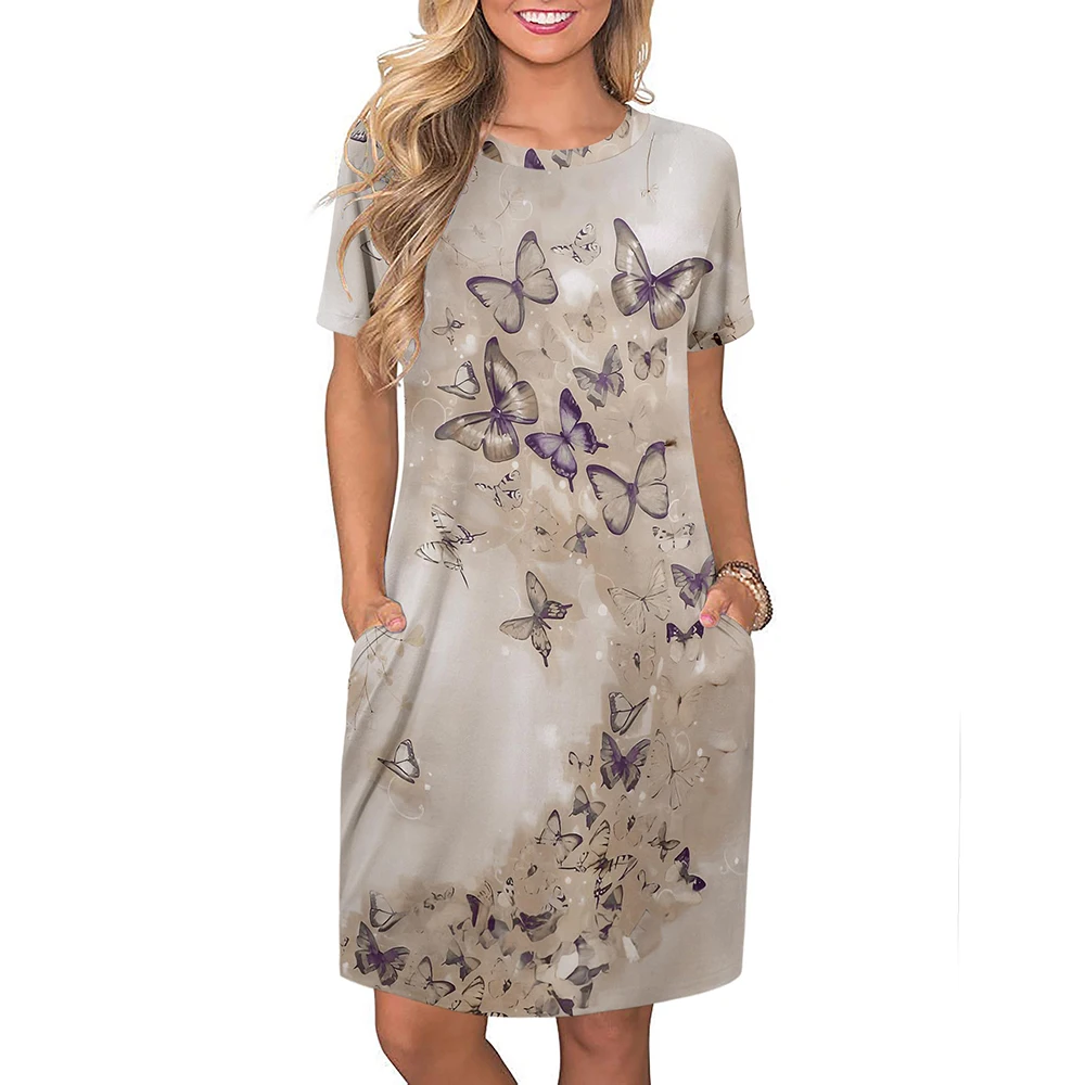 Женское платье с цветочным принтом