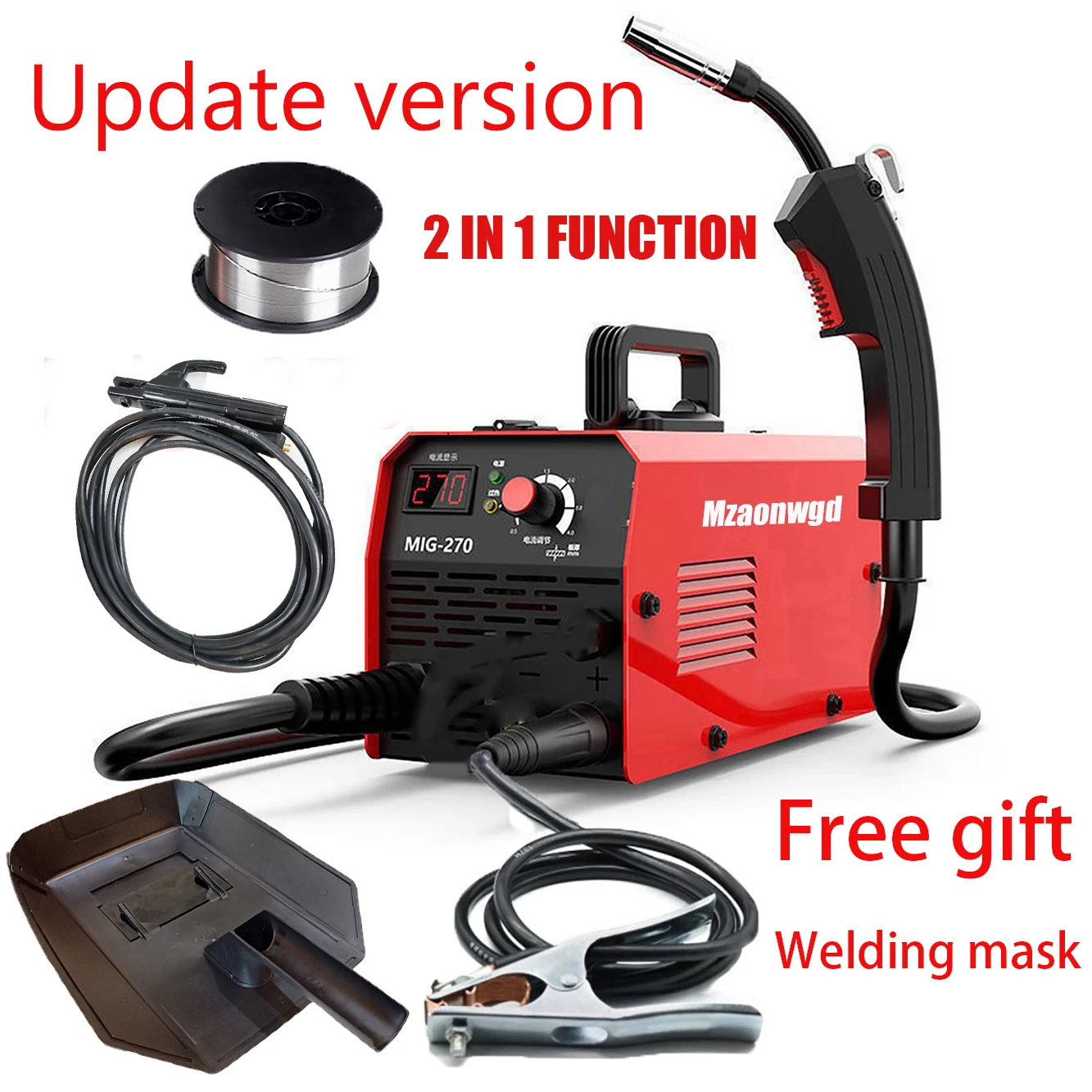 Полуавтоматический сварочный аппарат MIG270 220 В MIG с самопокрытием и флюсовой