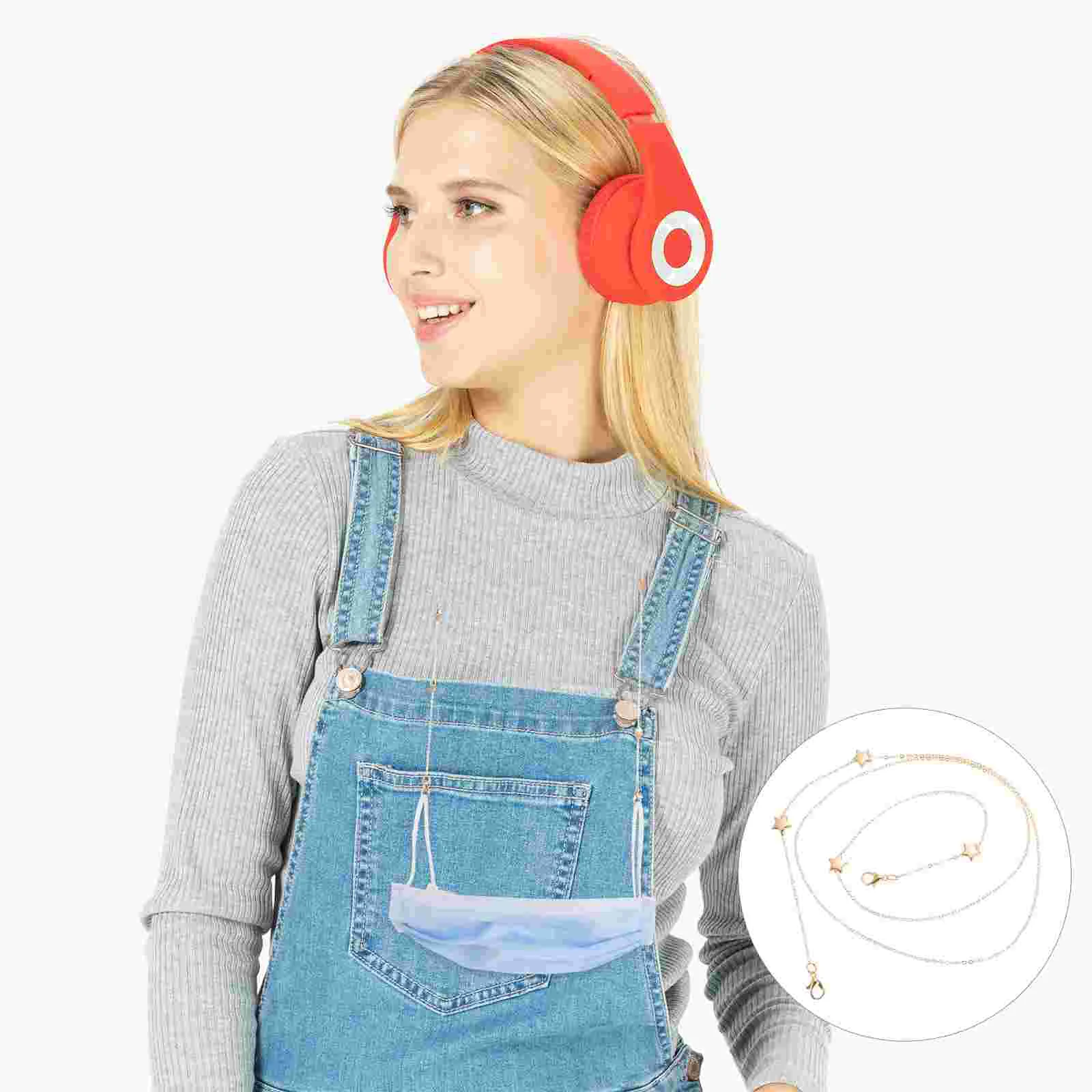 

2Pcs Chains Outdoor Masks Holders Creative Mask Hanging Ropes