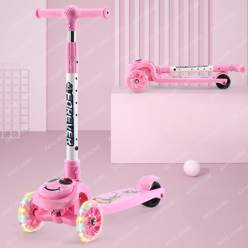 

Frog Scooter Children's Toy 1-9 Years Old Foldable Flashing Wheel