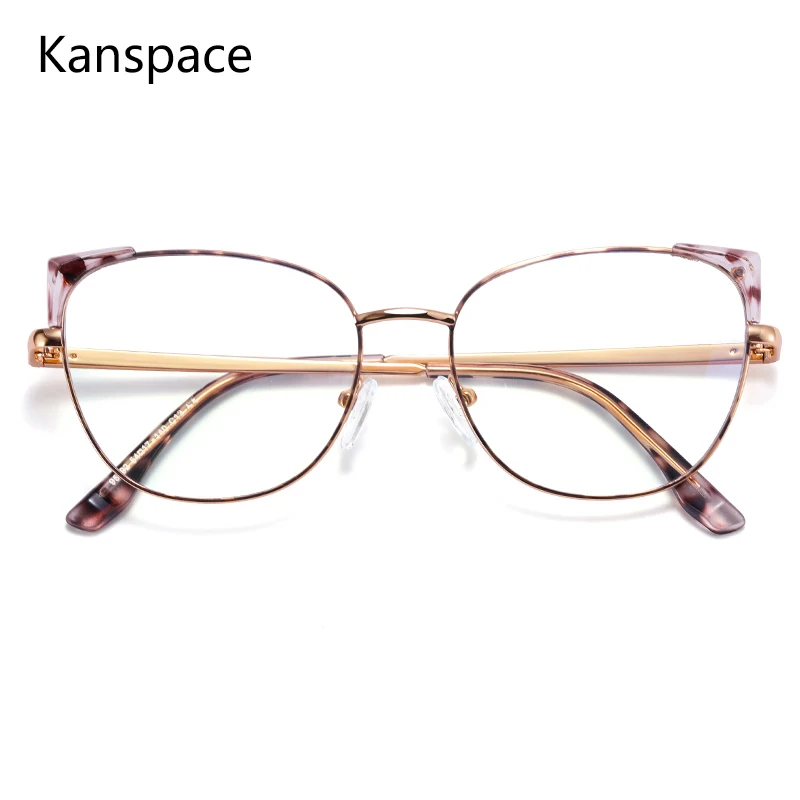 

Kanspace Cat Eye Women Glasses Frame Myopia Prescription Eyeglasses Anti Blue Light Blocking Computer Eyewear New Fashion 95992