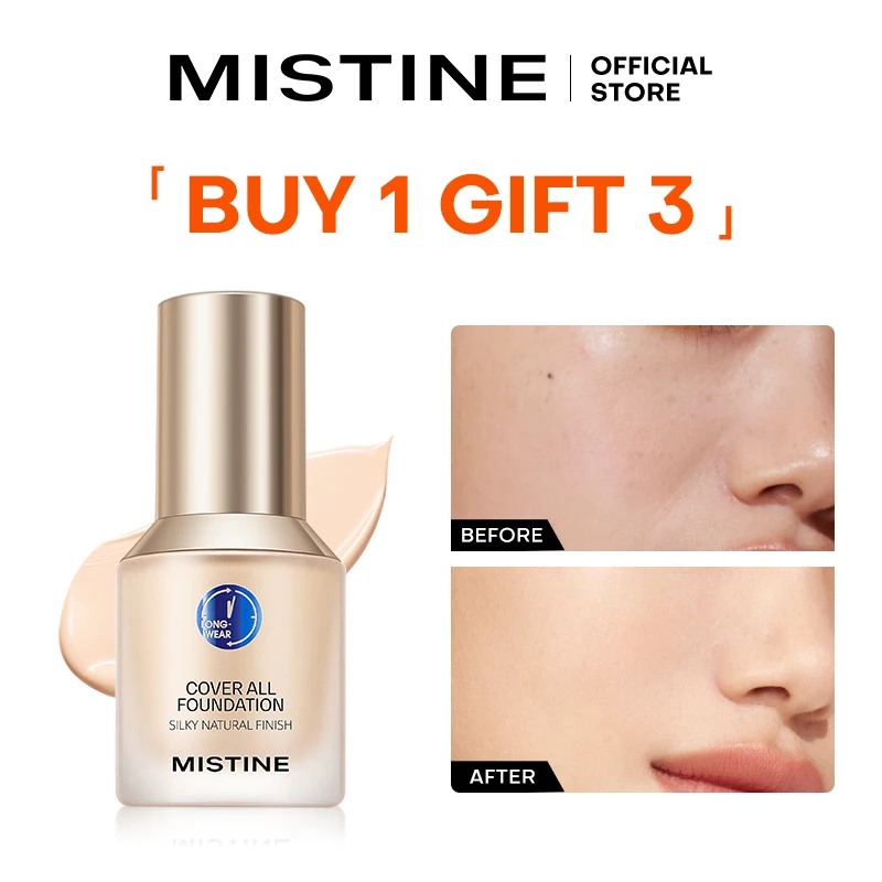 

MISTINE 24H Long-lasting Makeup Moisturizing Matte Concealer Oil Control Liquid Foundation 30g （Suitable For Oily & Nomal Skin）