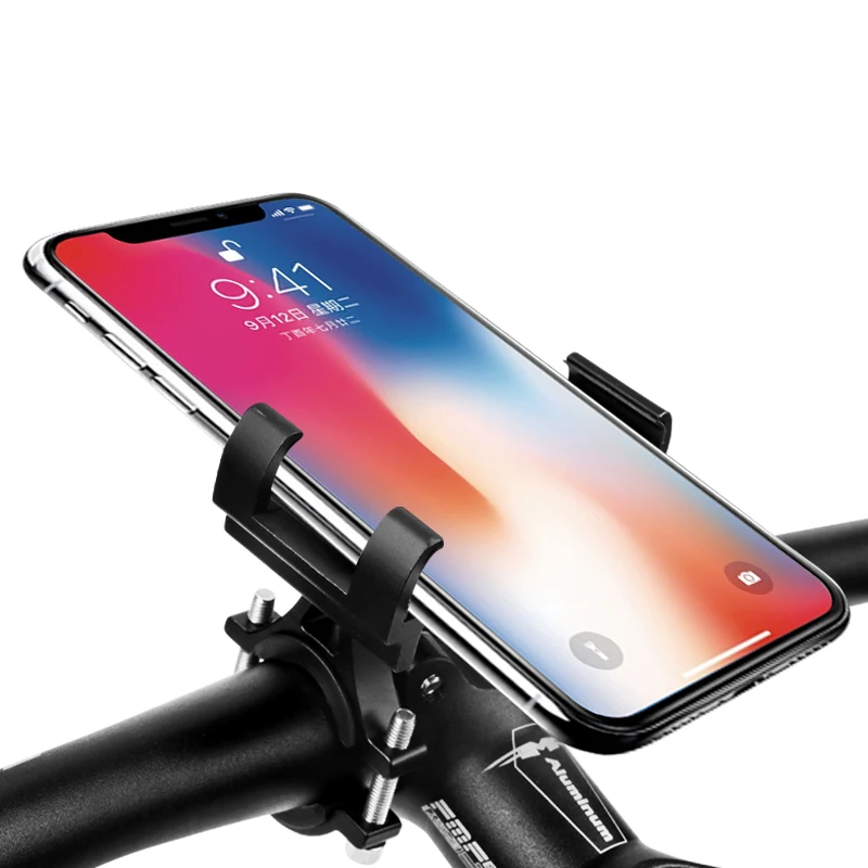 

Bike Phone Racks Ultra-light Durable Phones Handlebar Bracket 360 Degree Rotation Aluminum Alloy Bicycle Phone Holder Universal