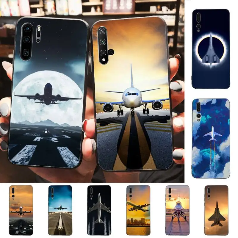 

Aircraft Airplane Phone Case for Huawei P30 40 20 10 8 9 lite pro plus Psmart2019