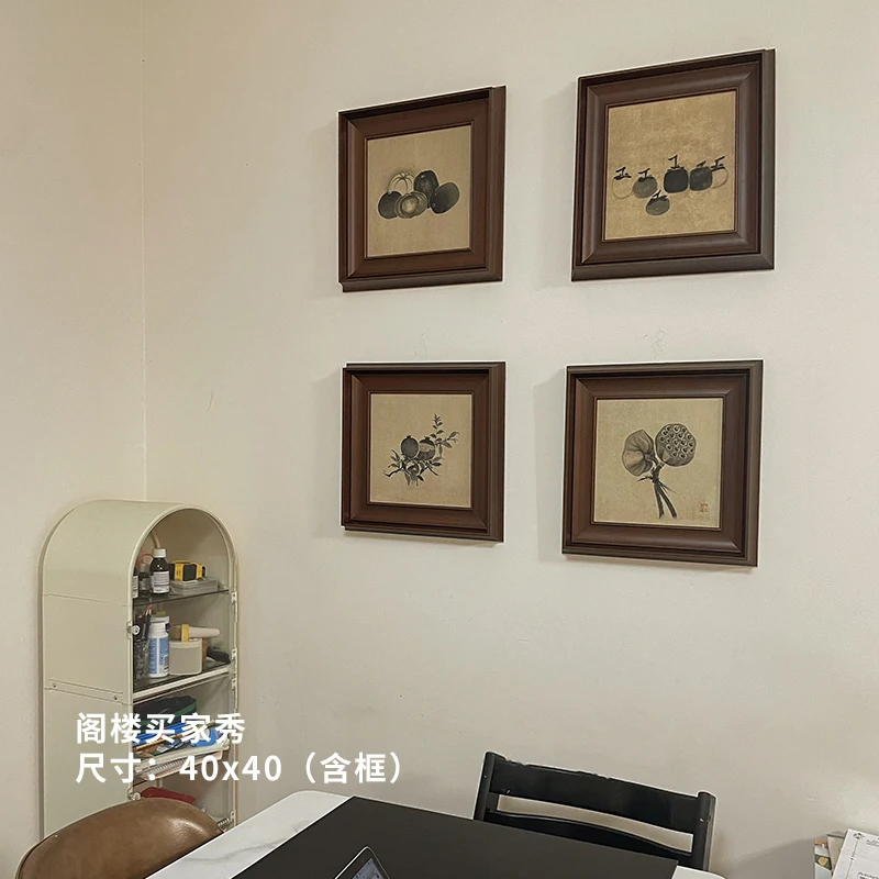 Французская антикварная ниша ретро декоративная живопись гостиная спальня