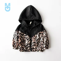 new 1 7years toddler kid baby girl boy jacket leopard patchwork hooded coat autumn outwear