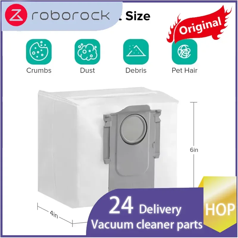 Фото Оригинальные пылесборники Hop для Roborock Q10 S5+/Q10 X5+/Q7 M5+, S8+/S8 Pro Ultra/Q8 Max+/Q5/Q5 Max+/S7 Max Ultra/S7/Q5 Pro+ (запасные) №4