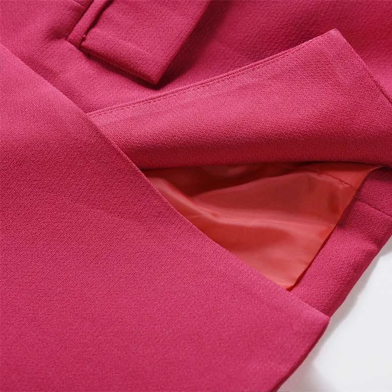 Women's Fashion Short Double Dreasted Small Blazer