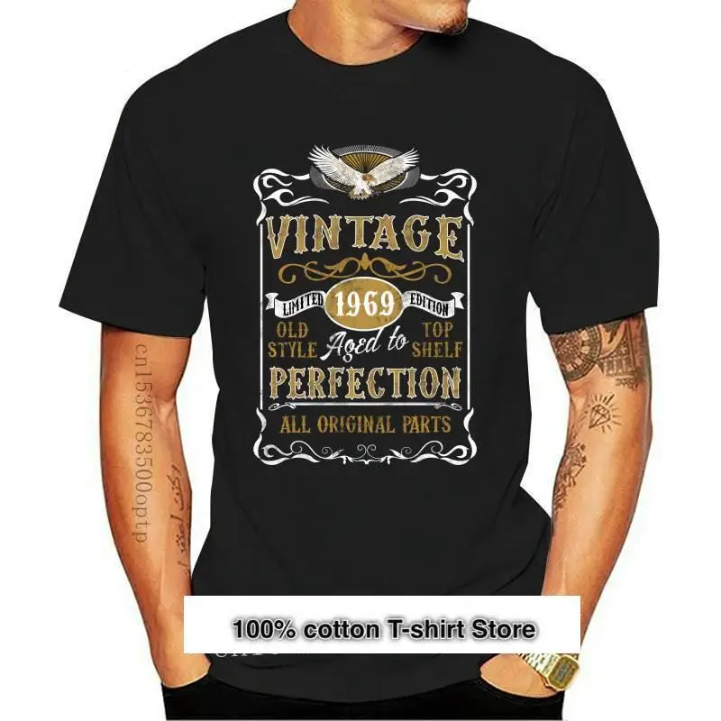 

Camiseta Vintage hecha a medida en 1969, camiseta de nacimiento de 1969 años de edad de cumpleaños