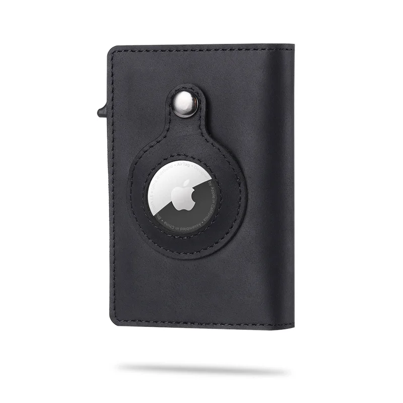 

In Stock New Carbon Fiber for Apple Airtag Wallet Business ID Credit Card Holder Rfid Slim Anti Protect Airtag Slide Wallet Drop